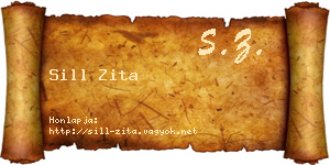 Sill Zita névjegykártya